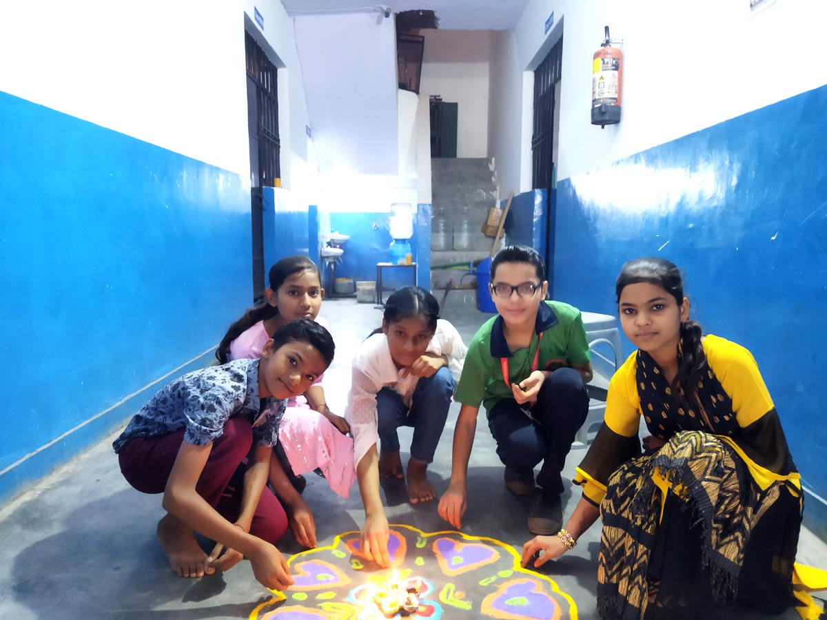 Alpha Convent School is celebrating Diwali in 2022 Best school in Naharpar for Play group and 1st to 10th std.